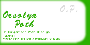 orsolya poth business card